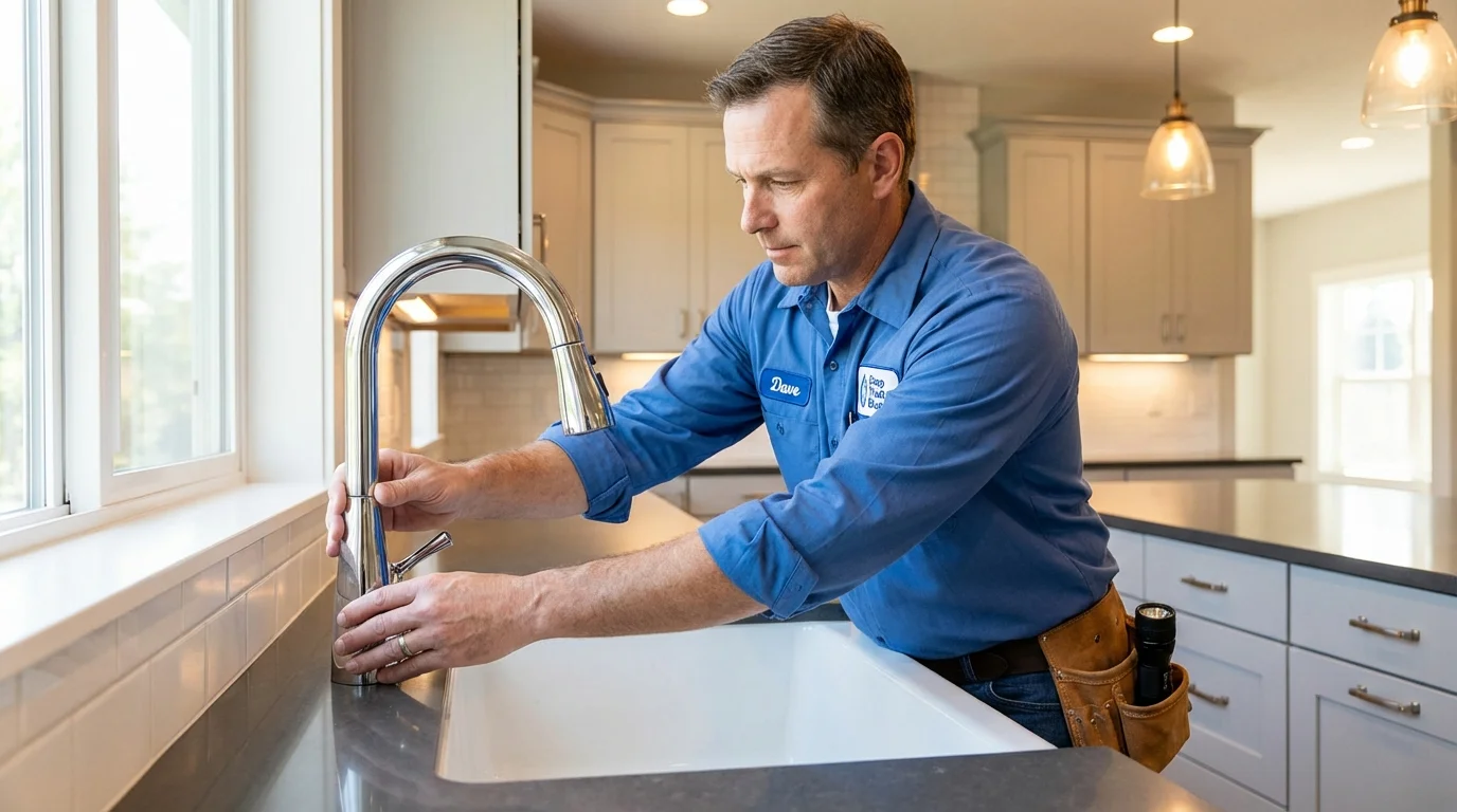 Kitchen faucet installation by Johns Plumbing LLC in Ocoee