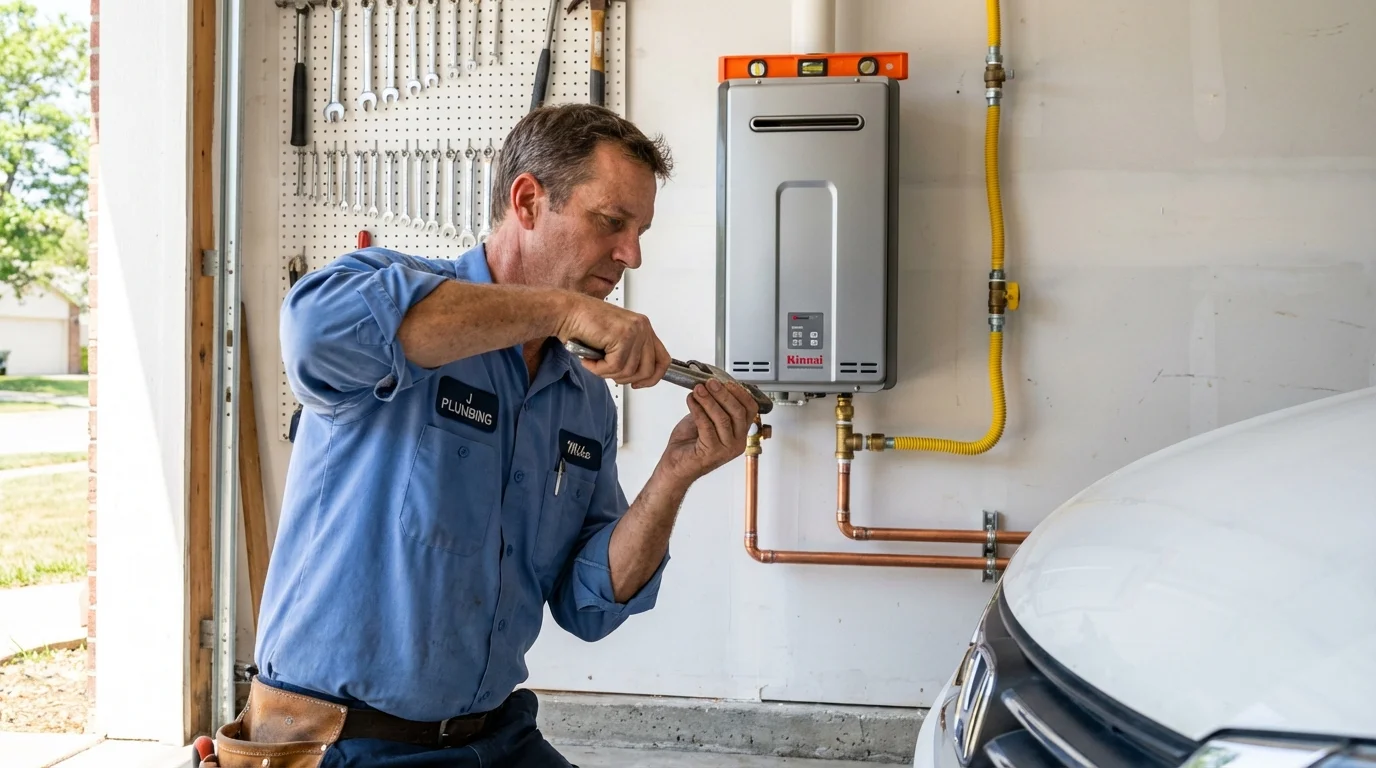 Tankless water heater installation by a Johns Plumbing LLC plumber in Ocoee
